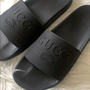Black Gucci slides size 12